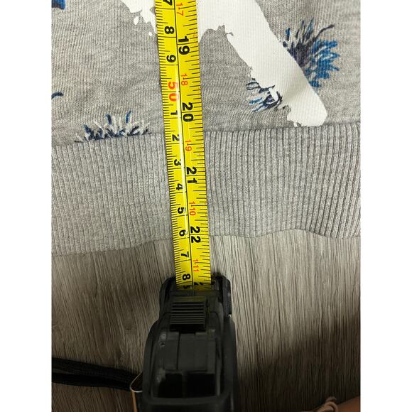 KENZO Gray Cotton Floral Printed Logo Crewneck Pullover Sweatshirt XS - Picture 6 of 6